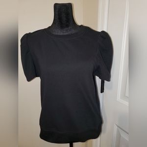 Cynthia Rowley sweatshirt cap sleeve top